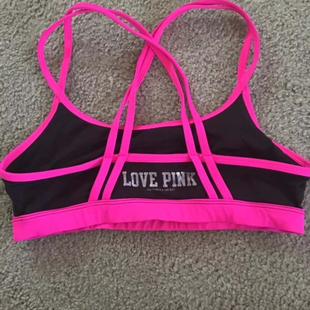 Pink Yoga Strappy Sports Bra